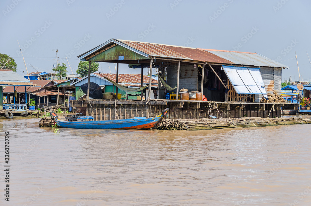  Floating village on the Tonle Sap Lake in Cambodia