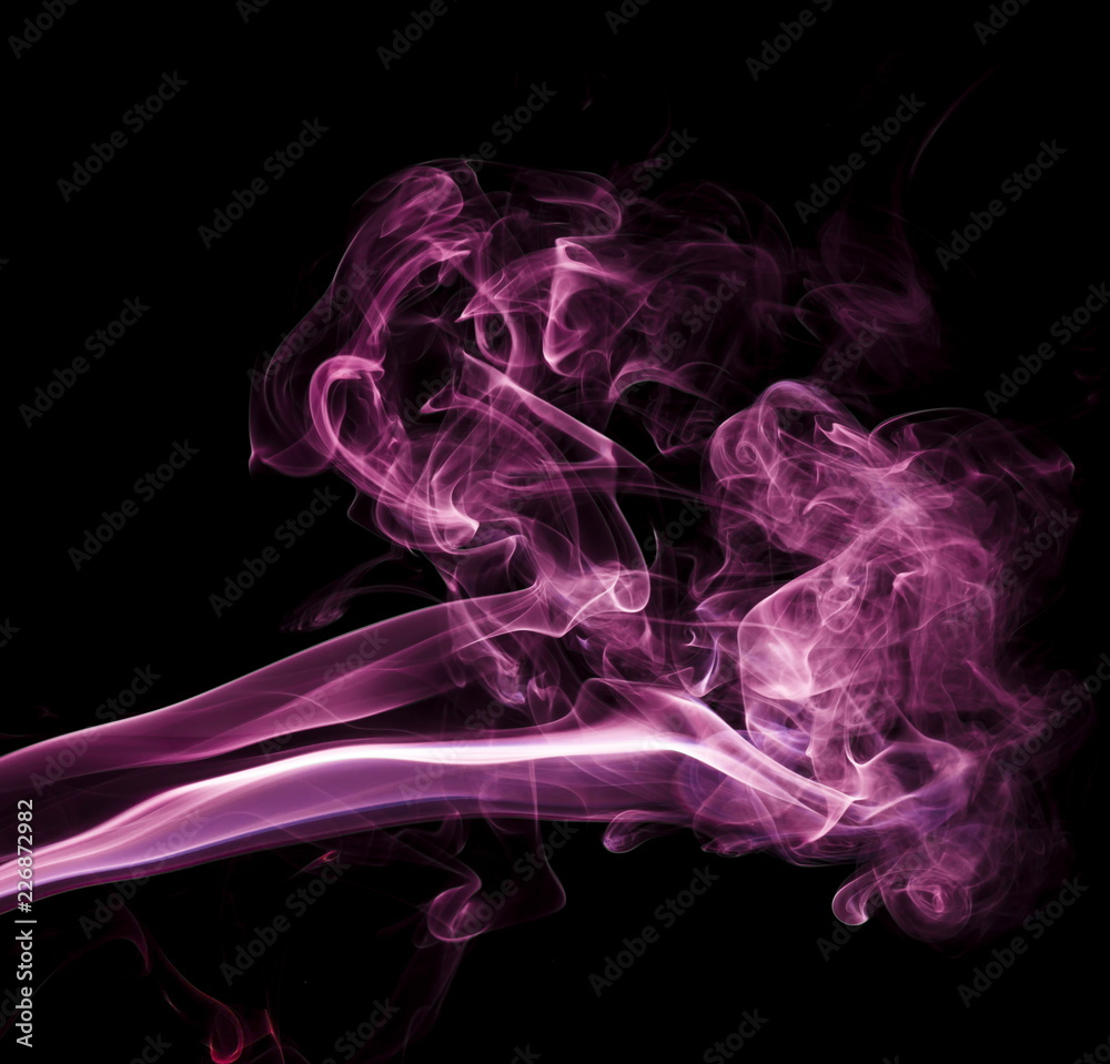 Purple smoke on black background Purple smoke on black background