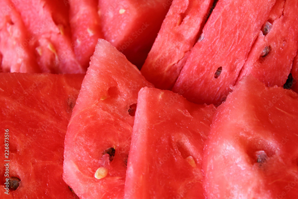 Slices of watermelon. Close-up. Background. Texture. Slices of watermelon. Close-up. Background. Texture.