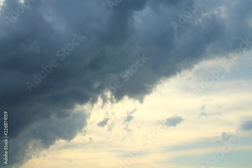 Fototapeta Naklejka Na Ścianę i Meble -  A large gray rain cloud. Background. Landscape.