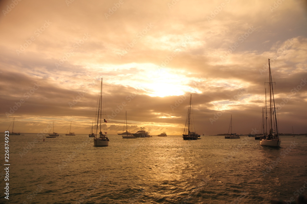 sunset sail in harbor
