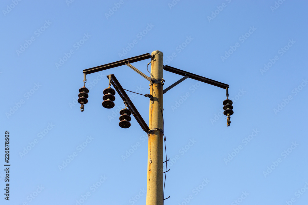 .Stealing, cutting wires, hanging, war, abandoned, abandoned, railway, de-energized, trolley, destroyed, tower, support, .Stealing, cutting wires, hanging, war, abandoned, abandoned, railway, de-energized, trolley, destroyed, tower, support,