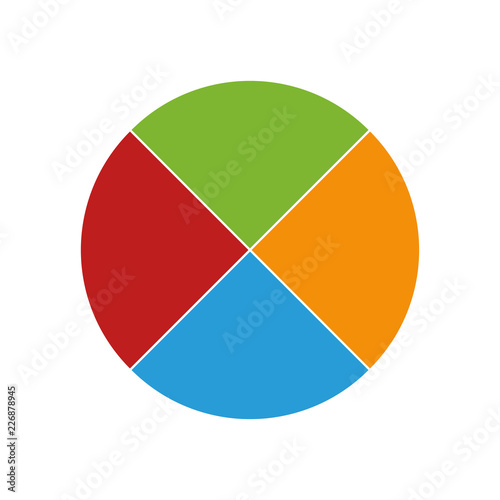 Free Download Color circular Chart Infographic. Template for diagram, graph, presentation and chart.Business concept with 4 options, parts, steps or processes on the white background - GFXLoad