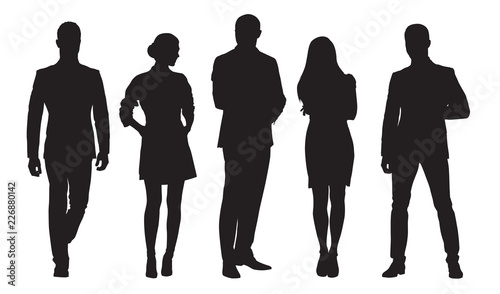 Obraz na plátně Business men and women, group of people at work