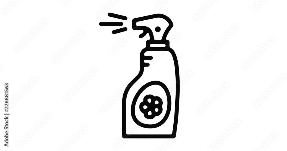 Spray line icon motion graphic animation with alpha channel. Spray line icon motion graphic animation with alpha channel.
