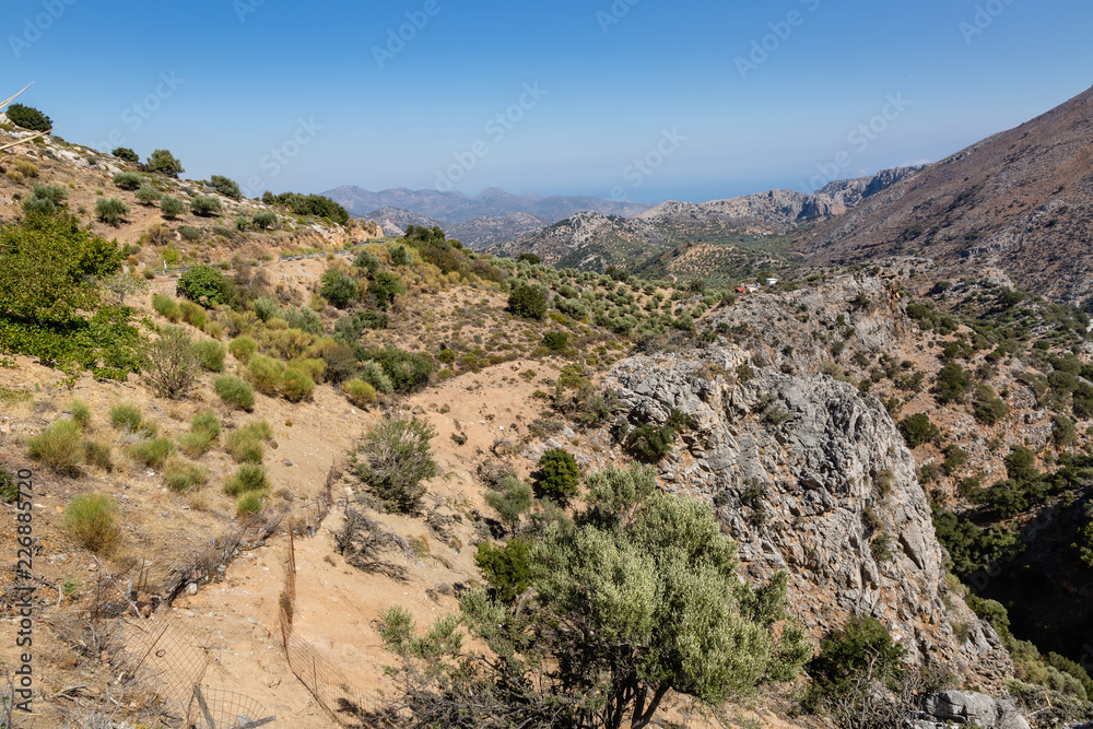 Viewpoint in the mountains of Crete, Greece