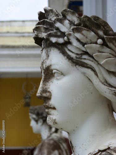 Canvas-taulu Statue of a Greek mythical muse in the Achilleion palace in Corfu, Greece