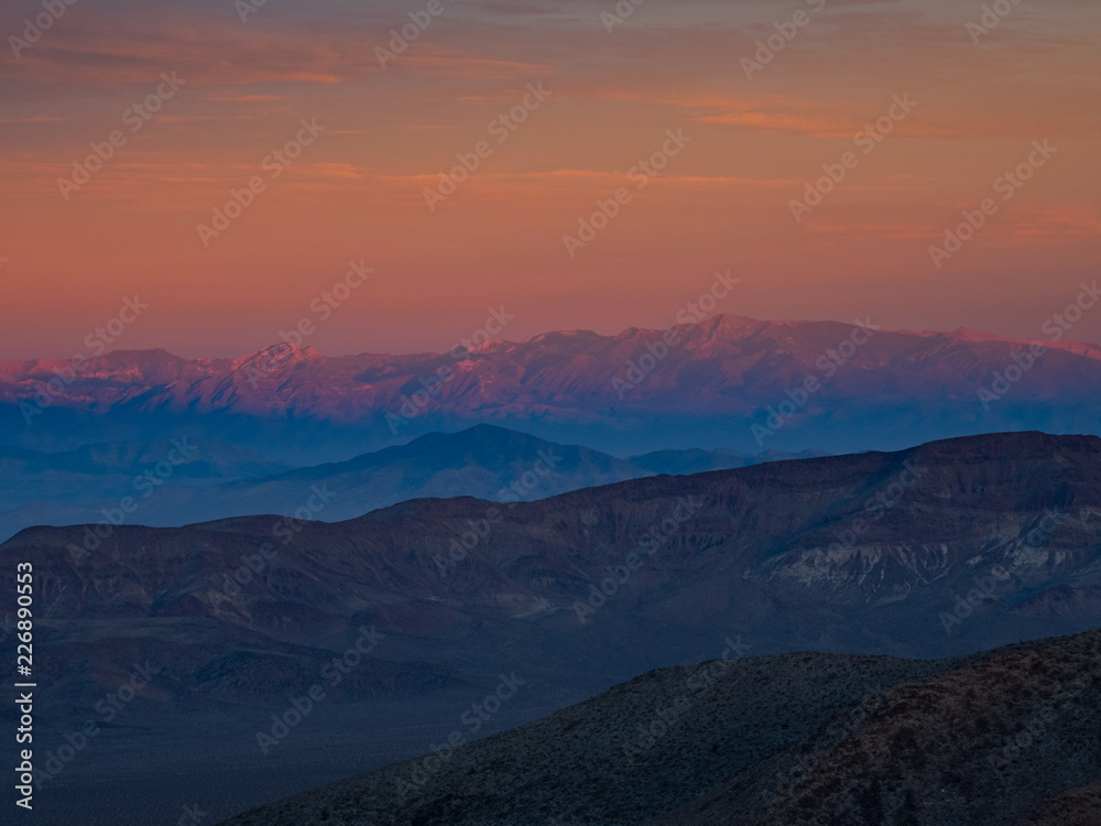 Inspiring landscape, Death Valley National Park. Sunset