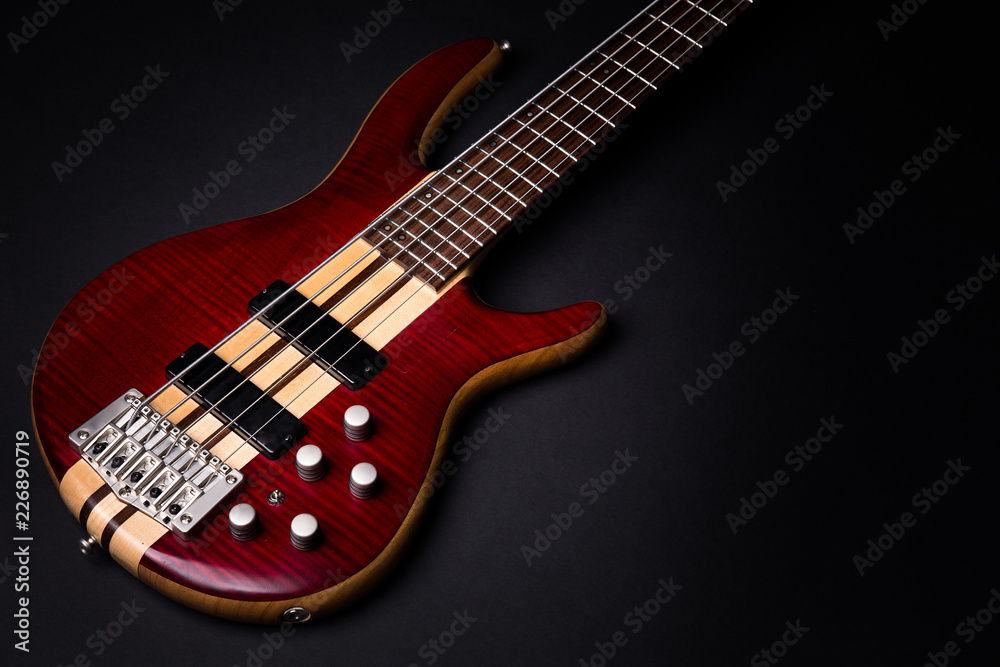 Five string electric bass guitar