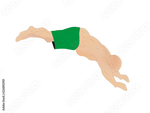 snatch at pike dive headfirst man swimming jump