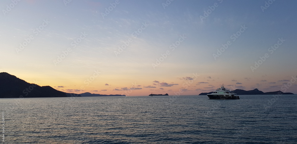 sunset on the sea sunset on the sea