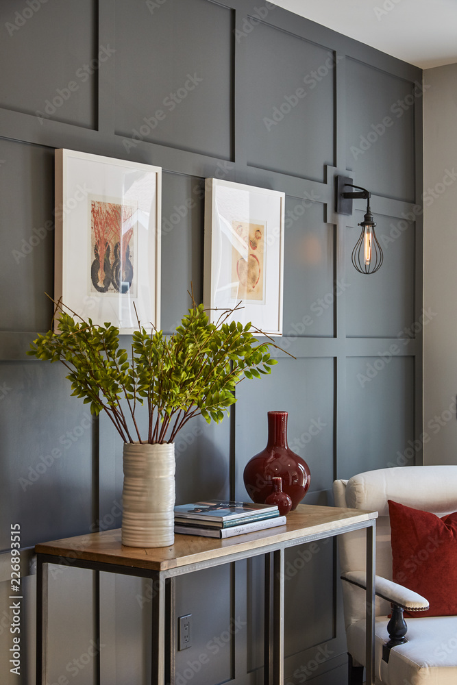 Hallway shop sitting area