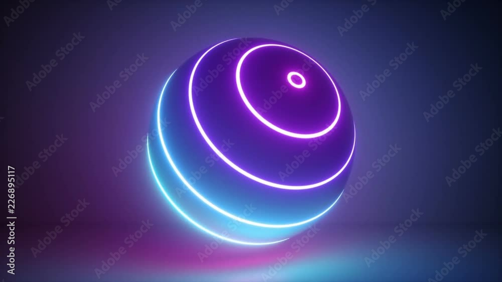 3d rendering, glowing neon light sphere, laser show, hypnotic disco ball, esoteric energy, abstract background, looped animation, ultraviolet spectrum,