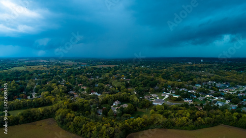 Beautiful Storm Rolling - Aerial Perspective