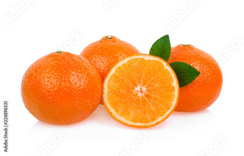 mandarin orange isolated on white background