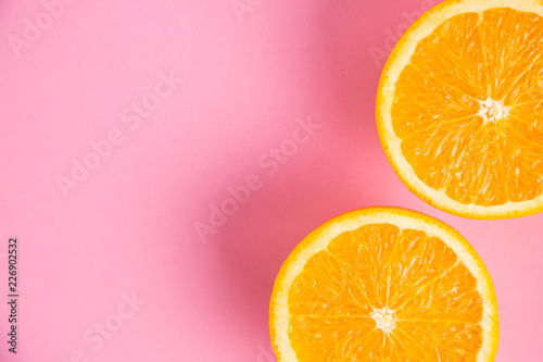 Obraz na płótnie orange fruit in colorful background w salonie