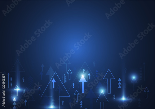 Abstract Success Concept. Growing arrows. Vector Illustration