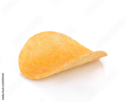 potato chip on white background