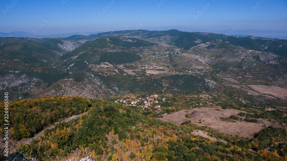 Amazing Autumn landscape Ruen Mountain- northern part of Vlahina Mountain, Kyustendil Region, Bulgaria