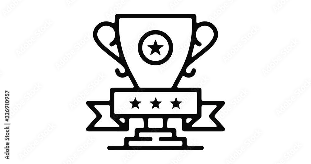 Champion line icon motion graphic animation with alpha channel. Champion line icon motion graphic animation with alpha channel.