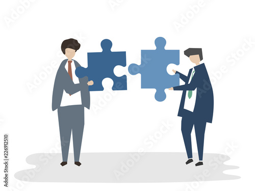 Illustration of people avatar teamwork concept