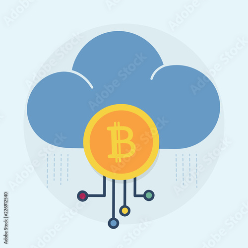 Illustration of bitcoin concept