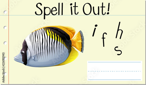 Spell English word fish