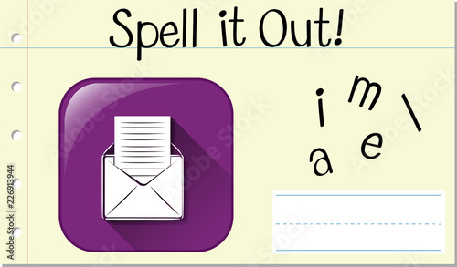 Spell English word email