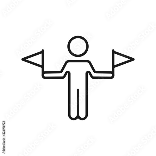 Air traffic controller illustration. Element of airport for mobile concept and web apps. Thin line illustration of air traffic controller can be used for web and mobile on white background