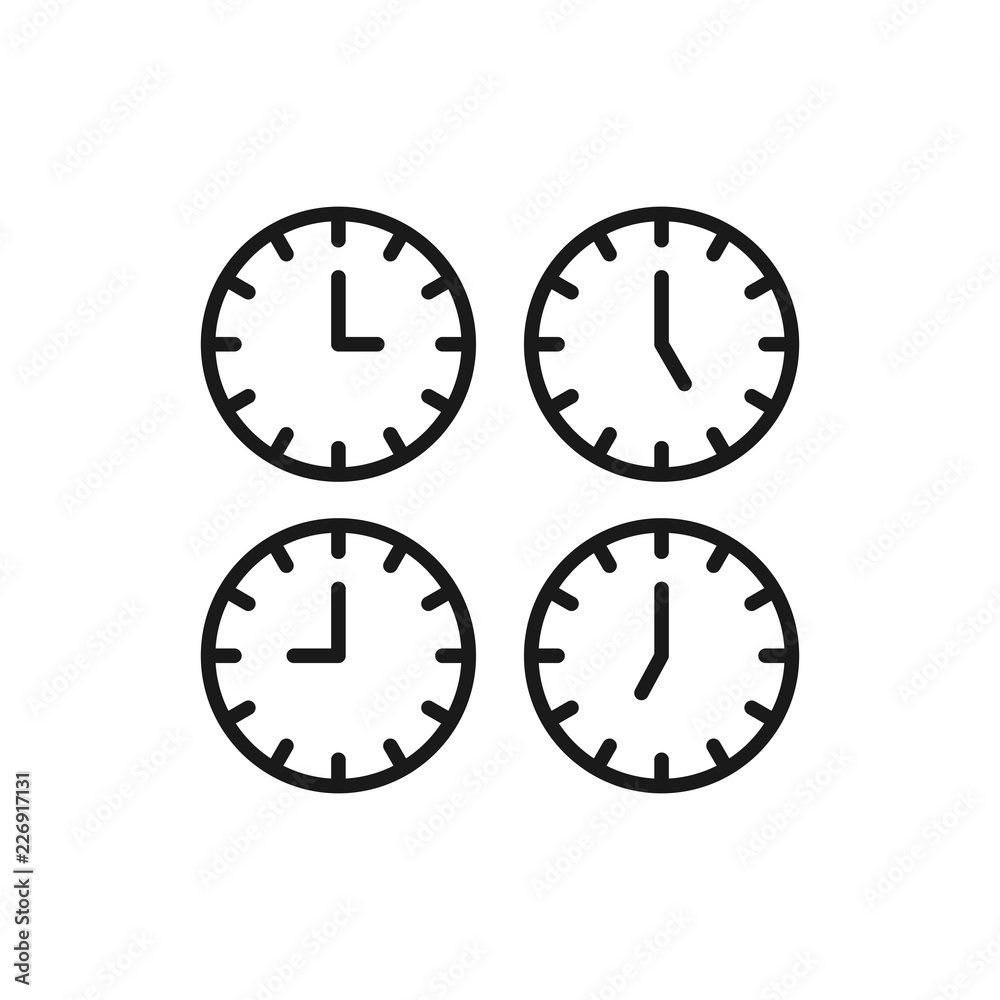 Passage time line icon, outline vector sign, linear style pictogram isolated on white. Clockwise clock symbol, logo illustration. Editable stroke Passage time line icon, outline vector sign, linear style pictogram isolated on white. Clockwise clock symbol, logo illustration. Editable stroke
