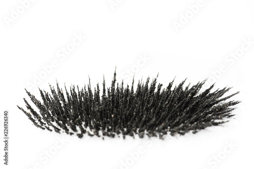 Фотография Ironsand particles standing in magnetic field