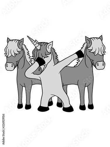 Fotografie be different anders team crew party dabbing unicorn dab pose tanz glücklich steh