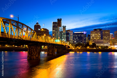 Portland at sunset 