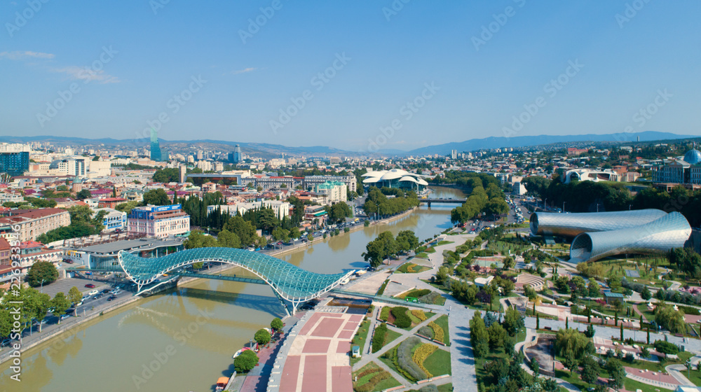 Obraz premium Arerial of Tbilisi, Georgia