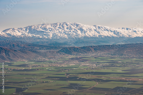 Snow mountains and the valley