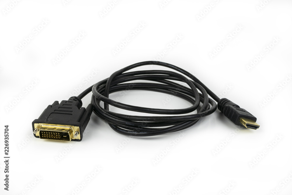 Computer DVI to HDMI video monitor conversion cable Computer DVI to HDMI video monitor conversion cable