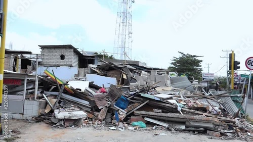 Buildings ruins after sulawesi earthquake photo