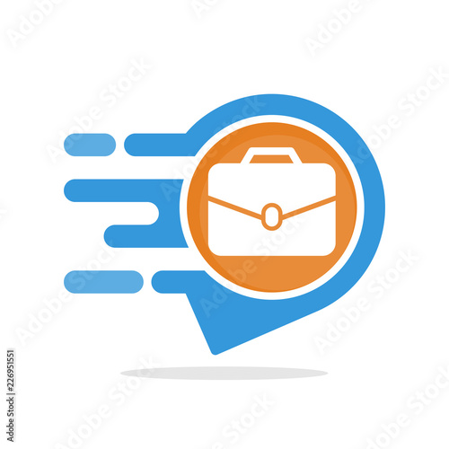 Vector illustration icons with the concept of informative & responsive services to access information on the location of job vacancy providers