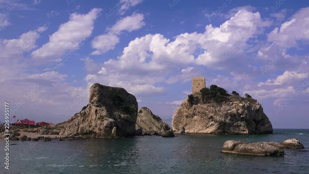 Beautiful view of the rocky islands on the Black Sea near the town of Sile, Turkey Beautiful view of the rocky islands on the Black Sea near the town of Sile, Turkey