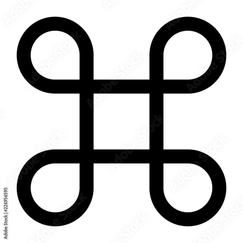 Command button vector icon.