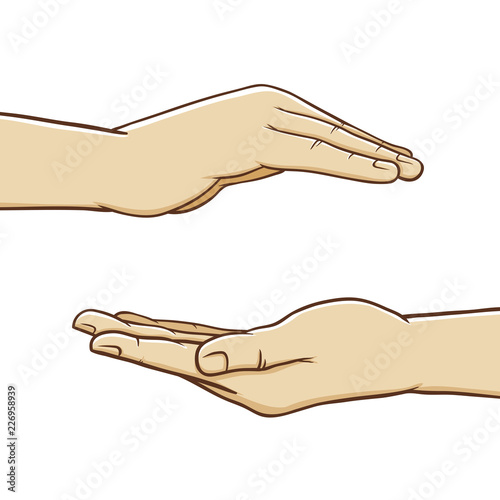 Open Hands in Protecting Gesture
