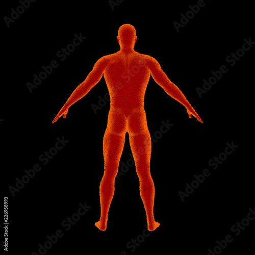 Standing man. Isolated on b...