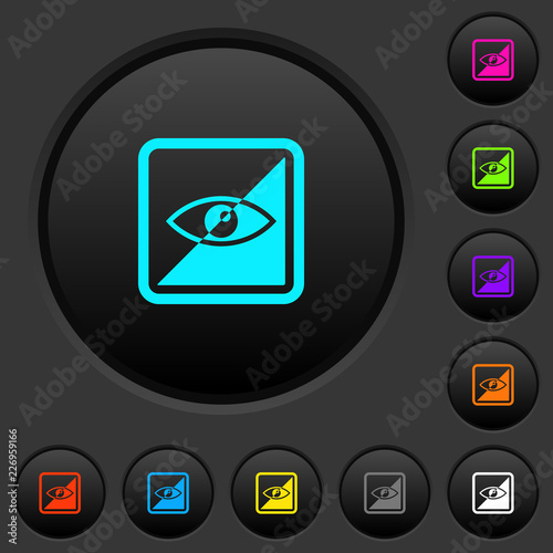 Invert object dark push buttons with color icons