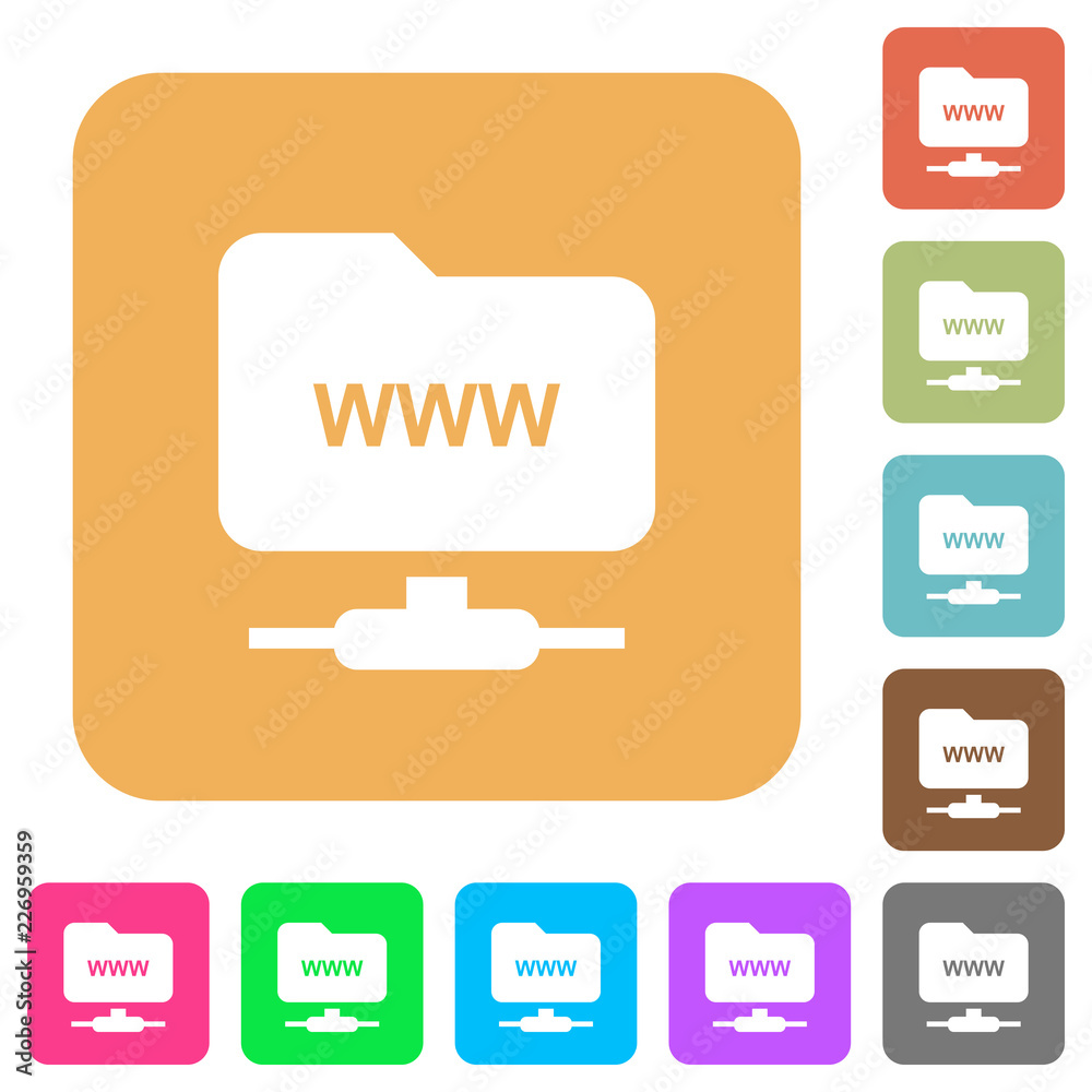 FTP webroot rounded square flat icons FTP webroot rounded square flat icons