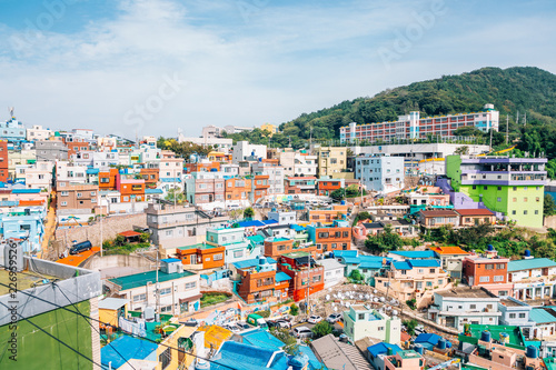 Gamcheon Culture Village panorama view in Busan, Korea