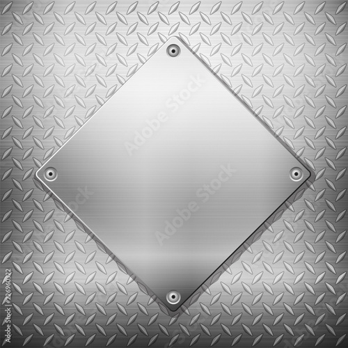 diamond metal background and plate