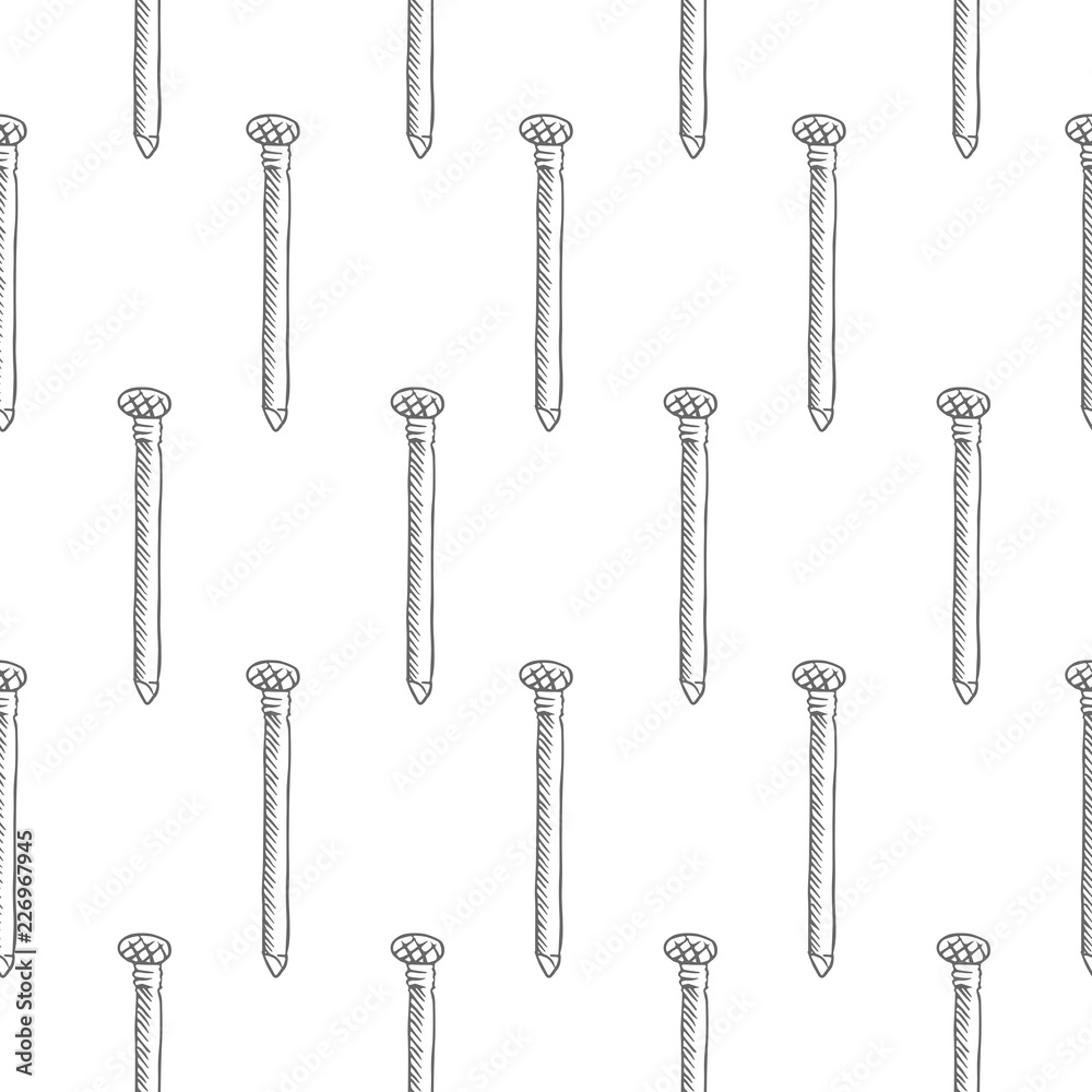 nail seamless pattern isolated on white background nail seamless pattern isolated on white background