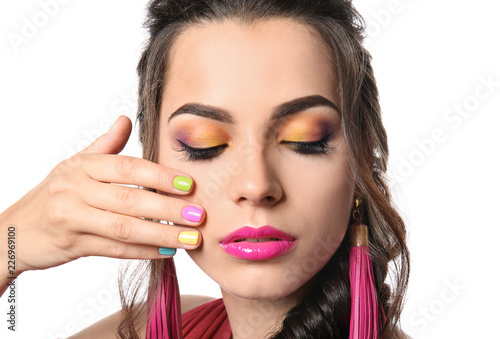 Beautiful young woman with ...