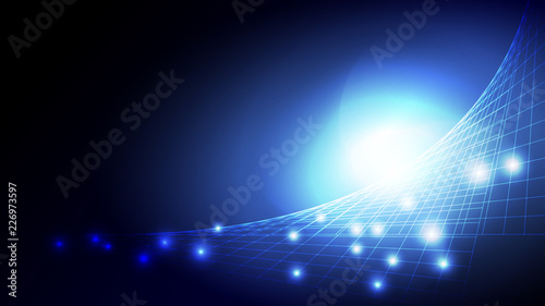 Abstract blue light and shade creative technology background. Vector illustration.