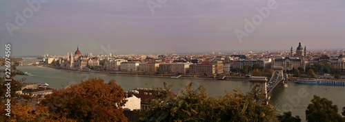 Panorámica de Budapest y el río Danubio en Hungría.